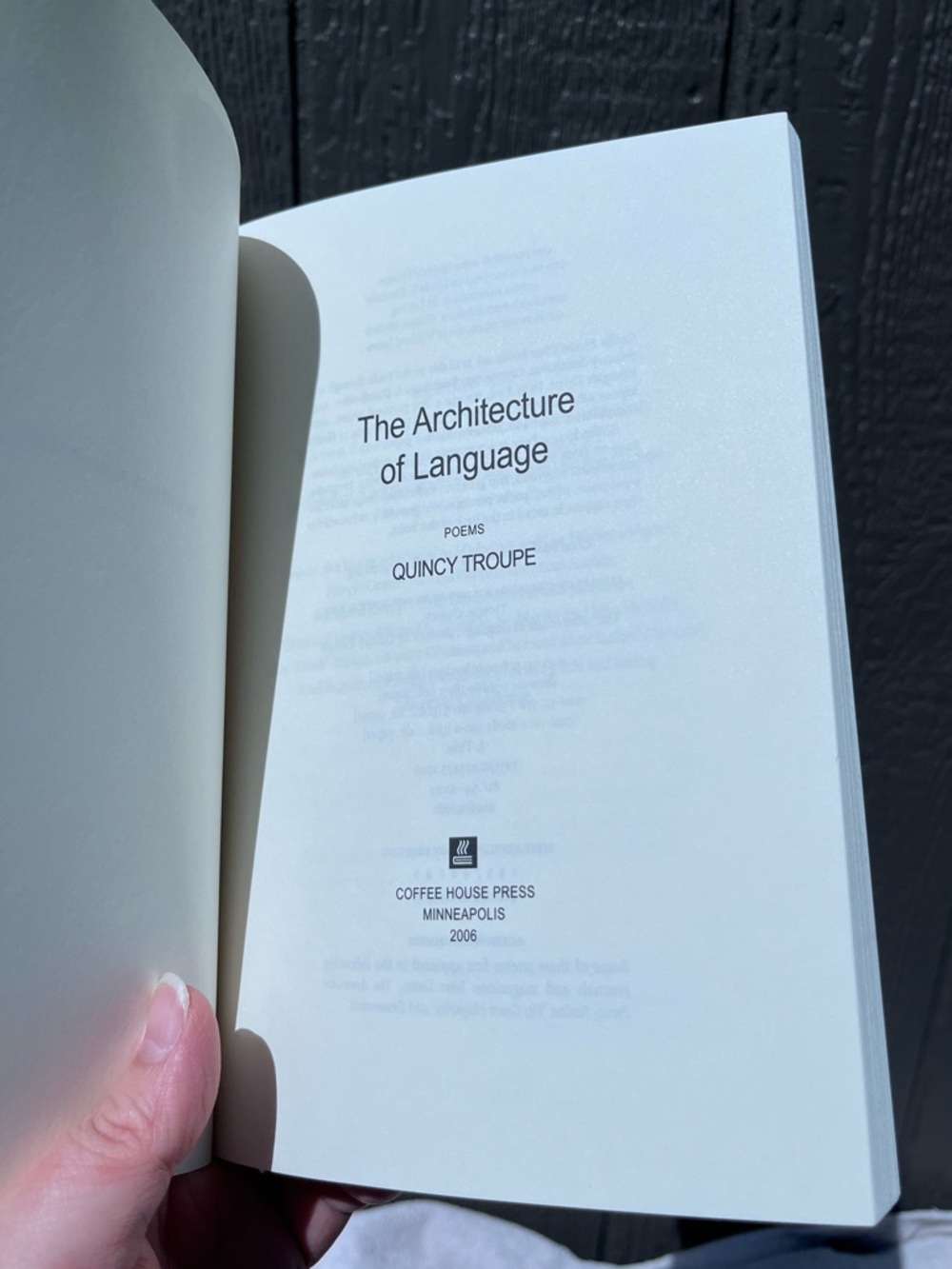 The Architecture of Language Poems by Quincy Troupe TPB 1st printing 1st edition - Picture 9 of 14